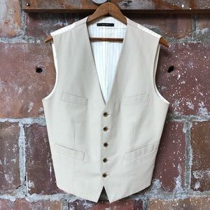 Express - Cream Sateen Suit Vest